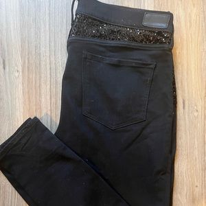 High rise Black Sequin Express Jeans
